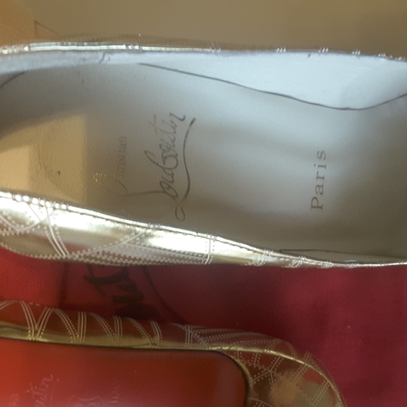 Christian LouBoutin Gold Shoes - Picture 7 of 10
